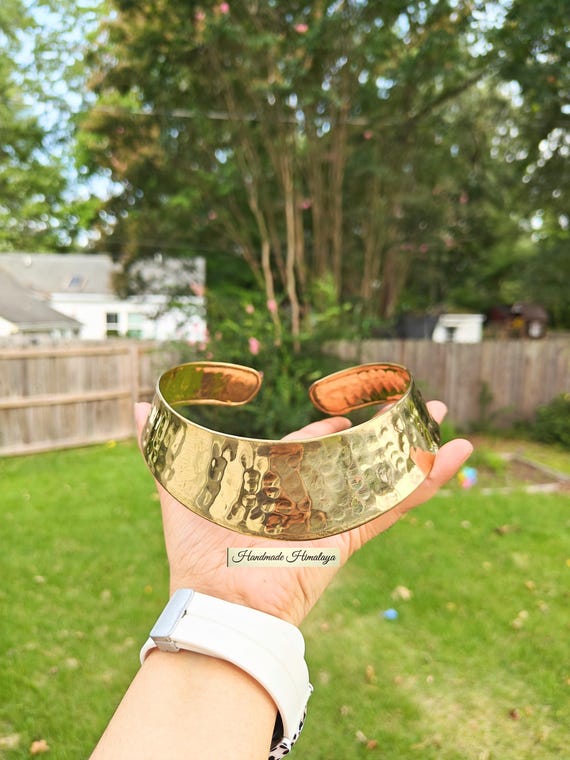 Hammered Gold Choker, African Collar Necklace, Hasli Choker, Brass Necklace, Open End Torc Choker, Boho Belly Dancer Jewelry, Ethnic Gift