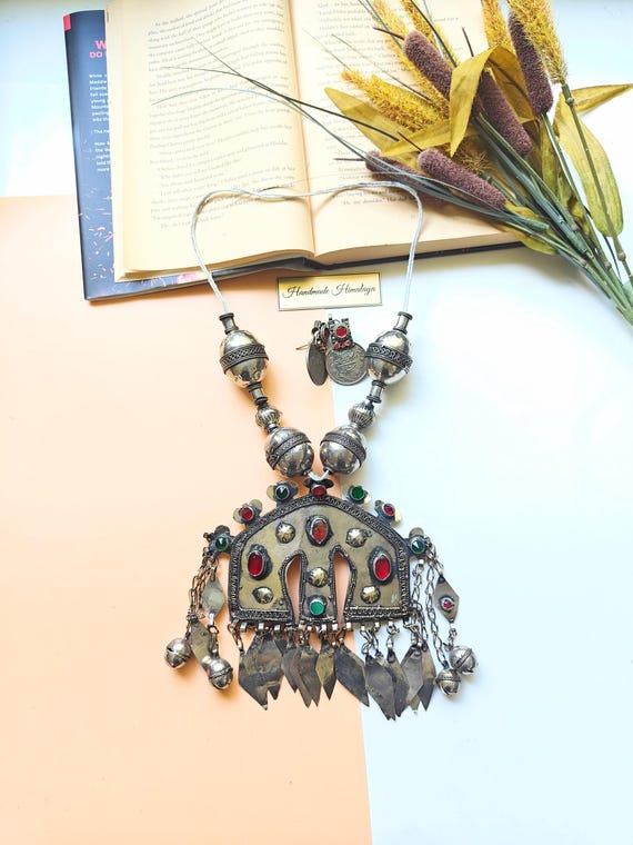 Vintage Afghan Pendant Necklace Antique Hazara Kuchi Jewelry