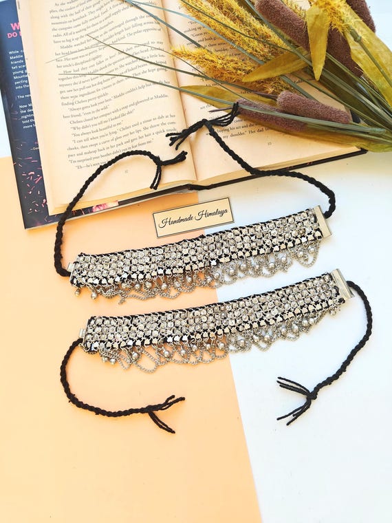 Vintage Tribal Anklets | Silver Afghan Ghungroo Payal Ankle Cuffs
