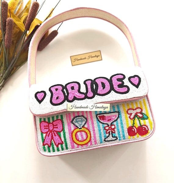 Bride Beaded Bag | Bachelorette Party Bridal Shower Shoulder Purse