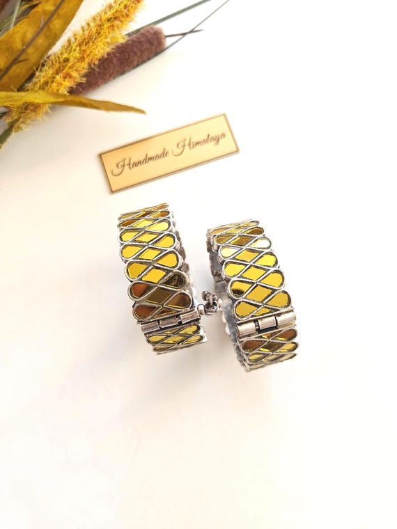 Kuchi Mirror Bangles | Vintage  Silver Tribal Bracelets | Boho Ethnic Festival Arm Jewelry