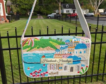 Santorini Beaded Bag | Greek Island Evening Purse