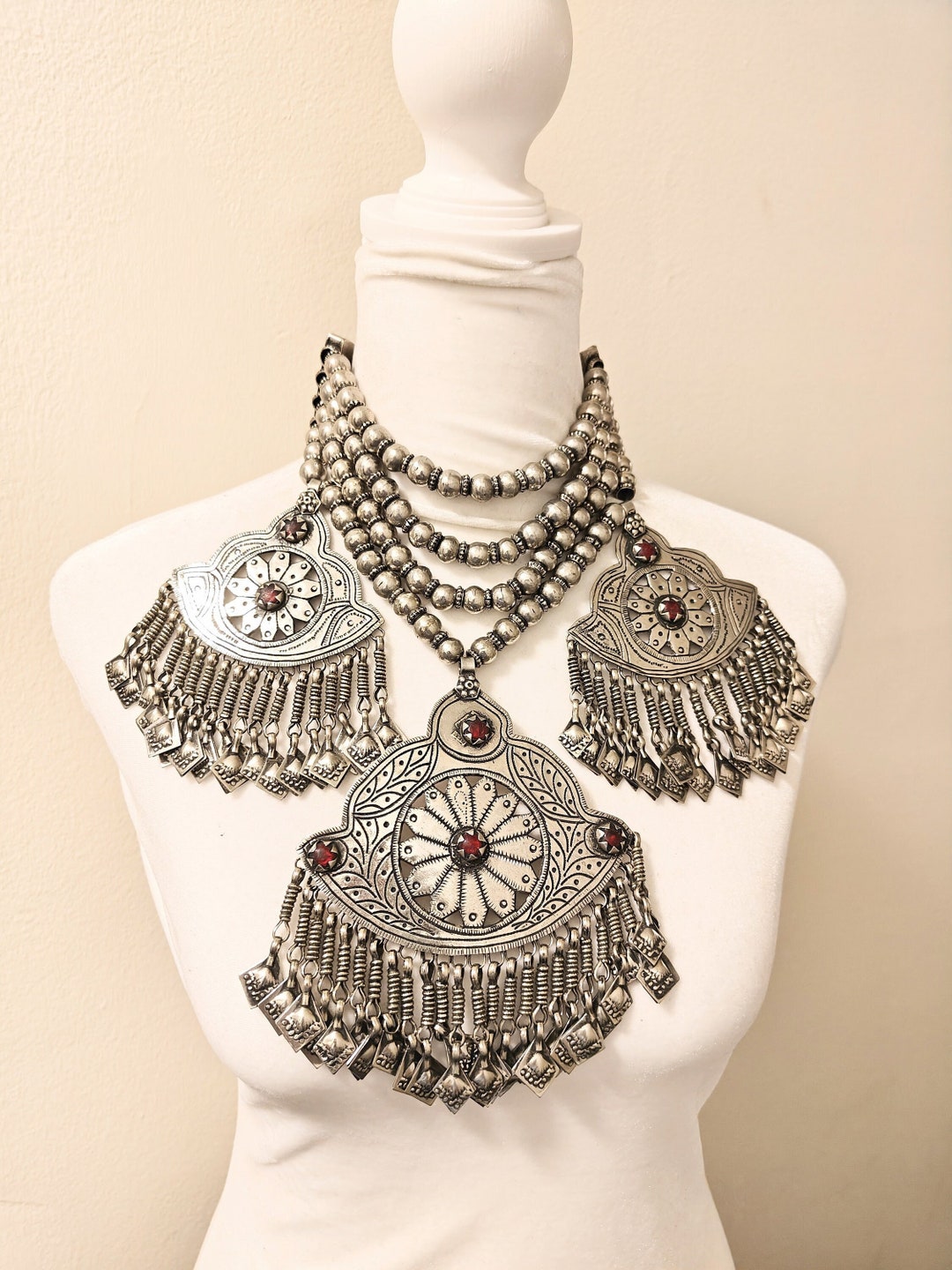 Vintage Afghan Jewelry Vintage Kashmiri Necklace Boho Etsy