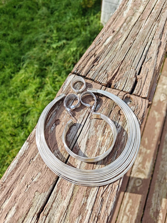 Silver Brass Choker, Brass Choker Necklace, Brass Necklace, Statement Choker, Gypsy Jewelry, Boho Jewelry, Tribal Brass, Ethnic Necklace