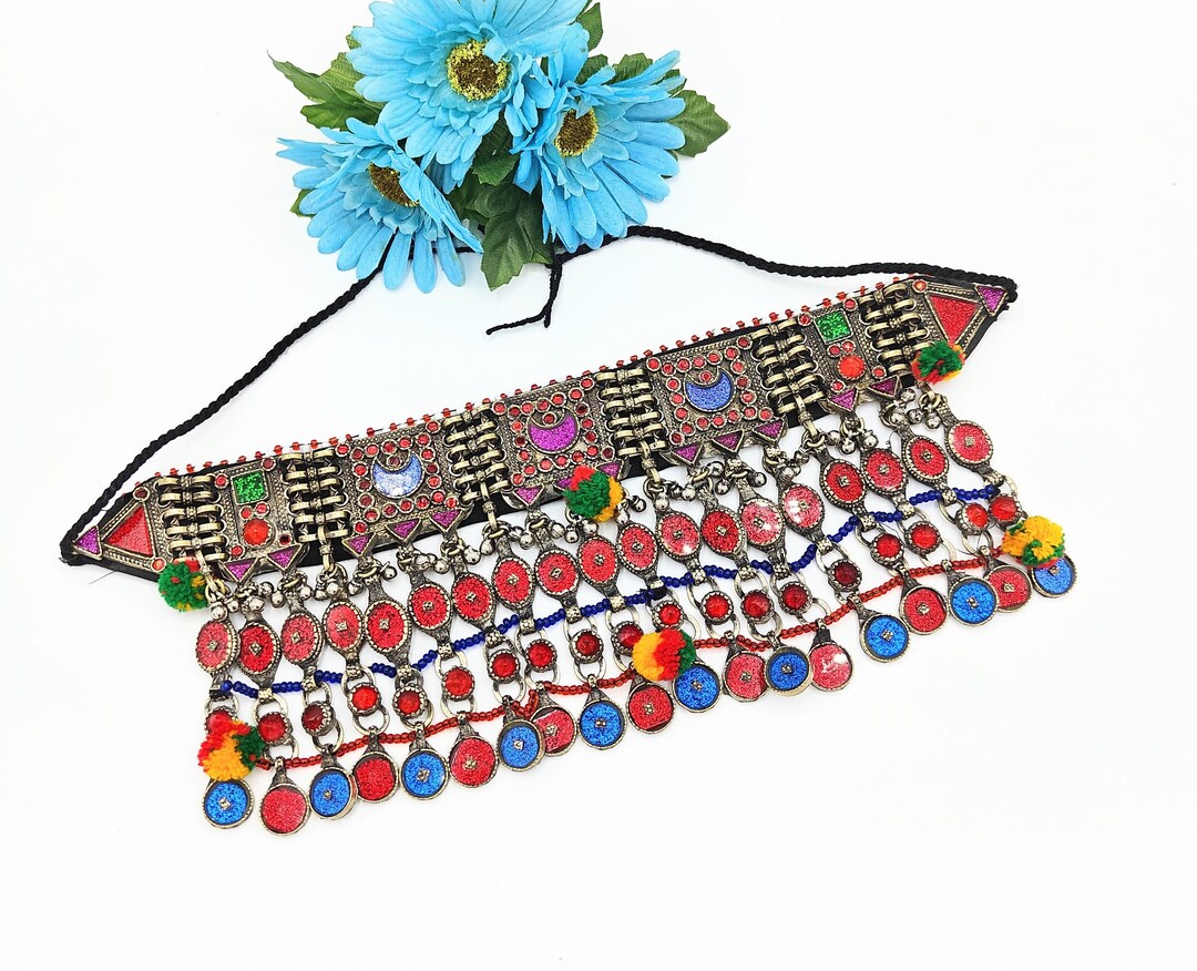 Vintage Afghan Jewelry, Afghani Jewelry, Kuchi Jewelry, Afghan Necklace