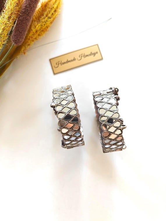 Kuchi Mirror Bangles | Vintage  Silver Tribal Bracelets | Boho Ethnic Festival Arm Jewelry