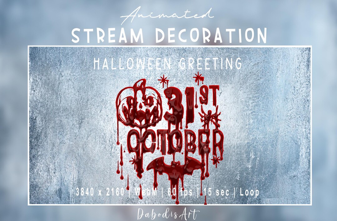 October Dripping Animated Dripping Blood. 4K. Halloween Greeting. Blood Drops. October ...