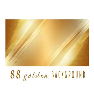88 Luxus Gold Hintergrund. Glitzernde glänzende funkelnde Bordüre. Metall Design Clipart. Eleganter Rand, Linien, Streifen, Wellen. JPG
