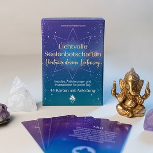 Kartenset "Lichtvolle Seelenbotschaften - Vertraue deinem Seelenweg" Goldedition | 44 Impulskarten mit Anleitung