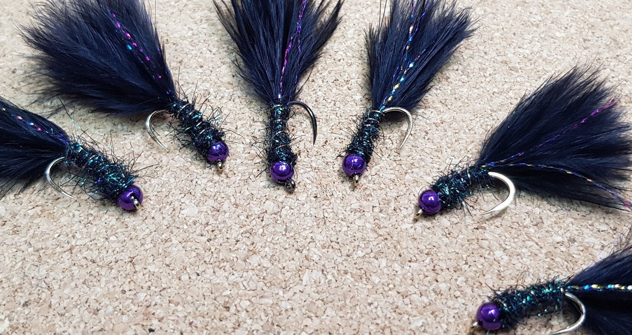 Black Wooly Bugger. Trout Lures Steelhead Flies USA Streamers Etsy