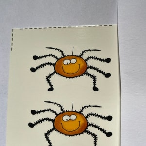 Ceramic or Glass Fusing Waterslide Cartoon Spider Decal