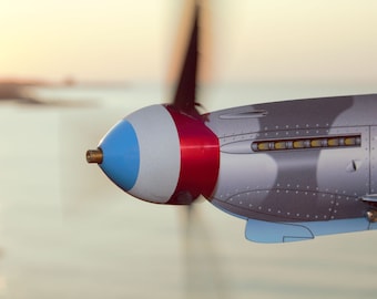 Kit Modelo Avión Inox Artesanal, Veleta, Spinner, Yak-9 Caza WWII Escuadrón Francés Normandie-Niemen - KIT Principal