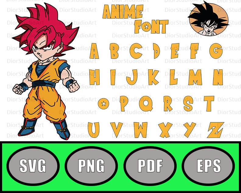 Anime Font Anime Alphabet Anime Letters Anime SVG Anime | Etsy India