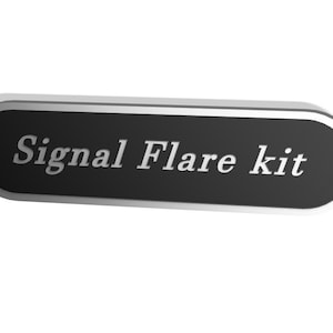 Tablero de seguridad de metal náutico fundido &quot;Signal Flare kit&quot; / casillero