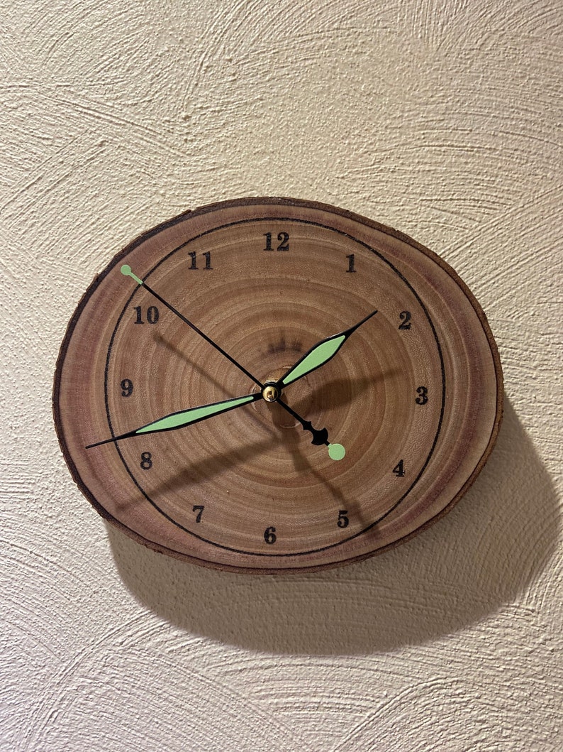 Wood Slice Rustic Wall Clock - 8 Inch - Etsy