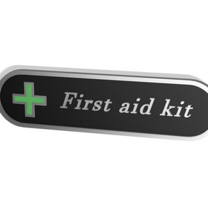 Nautical metal cast &quot;First Aid kit&quot; door / locker safety sign