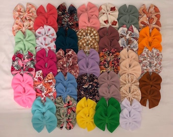 Messy 2.5” micro piggies hair bows