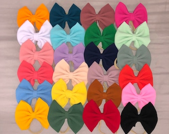 5” nylon or clip on bows