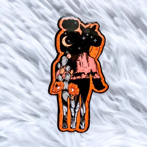 Western sticker/ cowboy/ cowgirl/ cows / Turquoise / hippie/ pink / space cowgirl