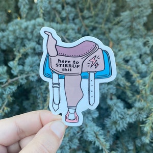 Westerse sticker / cowgirl / sticker / paarden / koeien