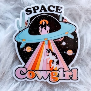 Space cowgirl/ Rodeo/ western/ cow/ horse / cowboy sticker / cowgirl sticker