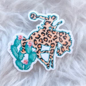 Luipaard/ Rodeo/ western/ koe/ paard / cowboy sticker / cowgirl sticker