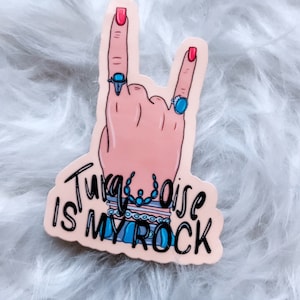 Western sticker/ cowboy/ cowgirl/ cows / Turquoise / hippie