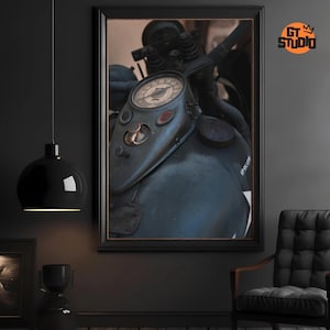 Classic Motorcycle Digital Download – Bold & Classic Biker Poster for Wall Decor