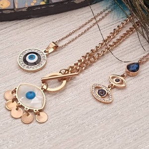 Greek eye store necklace swarovski