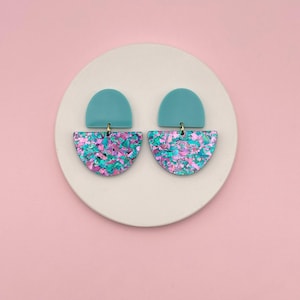 Odette Earrings - Green / Sequins