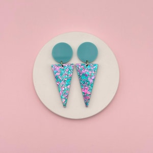 Josephine Earrings - Green / Sequins