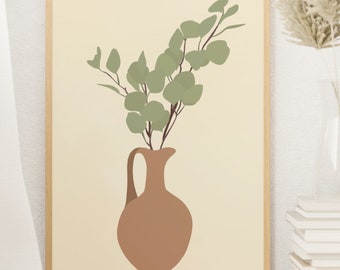 Pflanzen Wand Kunst - Boho, druckbare einfache botanische Digital Art Prints