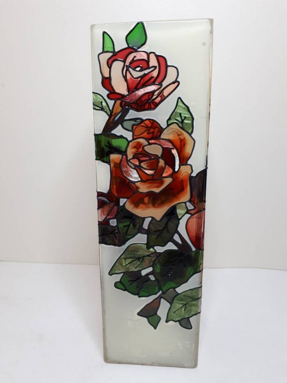 Joan Baker Designs Stained Glass Vase 10x3x3 Etsy Australia