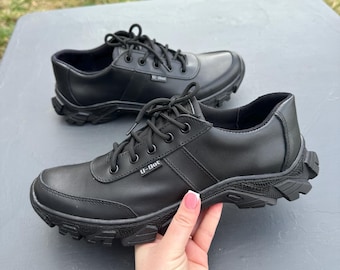 Militär-Sneaker aus echtem Leder, ukrainische Armee