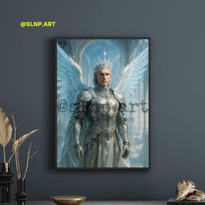 Angel of Ice – Spiritual Angel Wall Art, Digital Download, Comforting Heavenly Print, Spiritual Wall Decor, Angelic Art
