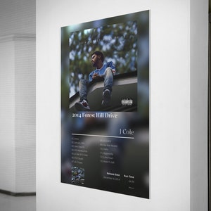 Póster del álbum Premium Canva de Forest Hills Drive 2014 / portada del álbum personalizada