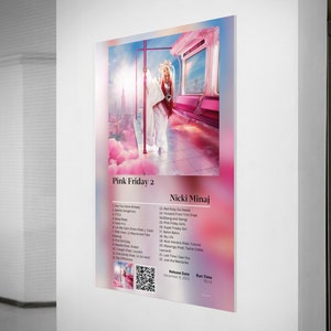 Póster del álbum Pink Friday 2 Premium Canva / Portada del álbum personalizado / Regalo perfecto para los amantes de la música
