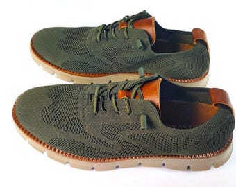 Men's Leisure Brand Green Slip-on Breathable Mesh Loafers US 9.5-10