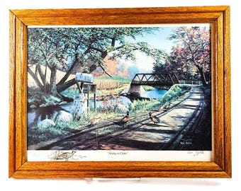 Ken Zylla Nary a Care Signed Wildlife Art Print Pheasant Game Bird Series 1987