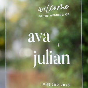 Acrylic Wedding Welcome Sign