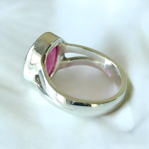 Ruby ring, Womens ruby ring, Silver ring, Ruby Gemstone ring, Engagement ring, Natural ruby ring, Anniversary gift for her, handmade ring