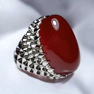 Natural Yameni Aqeeq Gemstone Ring, Agate Silver Ring for Men, Handmade Mens Silver Ring, 925 Sterling Silver, Shia Rings, Islamic Ring