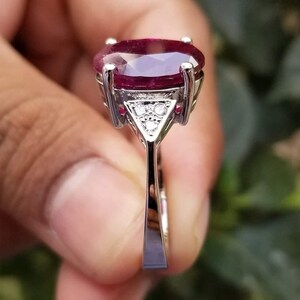 Ruby ring, Womens ruby ring, Silver ring, Ruby Gemstone ring, Engagement ring, Natural ruby ring, Anniversary gift for her, handmade ring