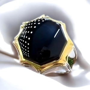 Natural Black Agate Ring Silver, Agate Gemstone Ring, Handmade Mens Ring, Gift for Him, 925k Sterling Silver, Mens Aqeeq Rings, Yameni Aqeeq