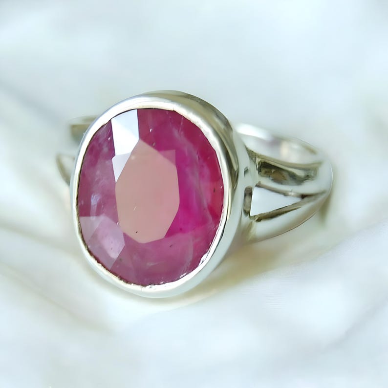 Ruby ring, Womens ruby ring, Silver ring, Ruby Gemstone ring, Engagement ring, Natural ruby ring, Anniversary gift for her, handmade ring