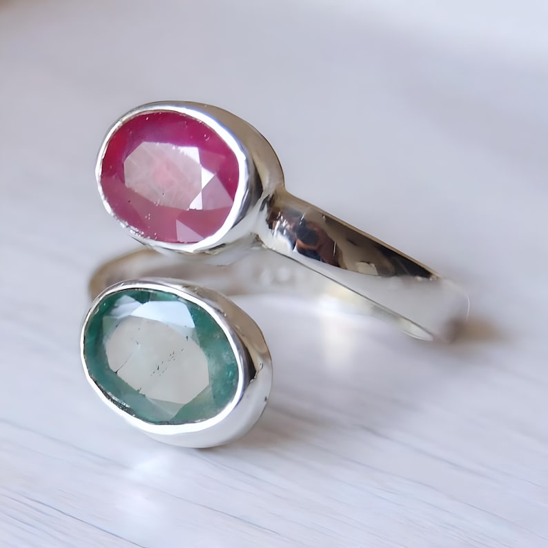 Ruby ring, Womens ruby ring, Silver ring, Ruby Gemstone ring, Engagement ring, Natural ruby ring, Anniversary gift for her, handmade ring