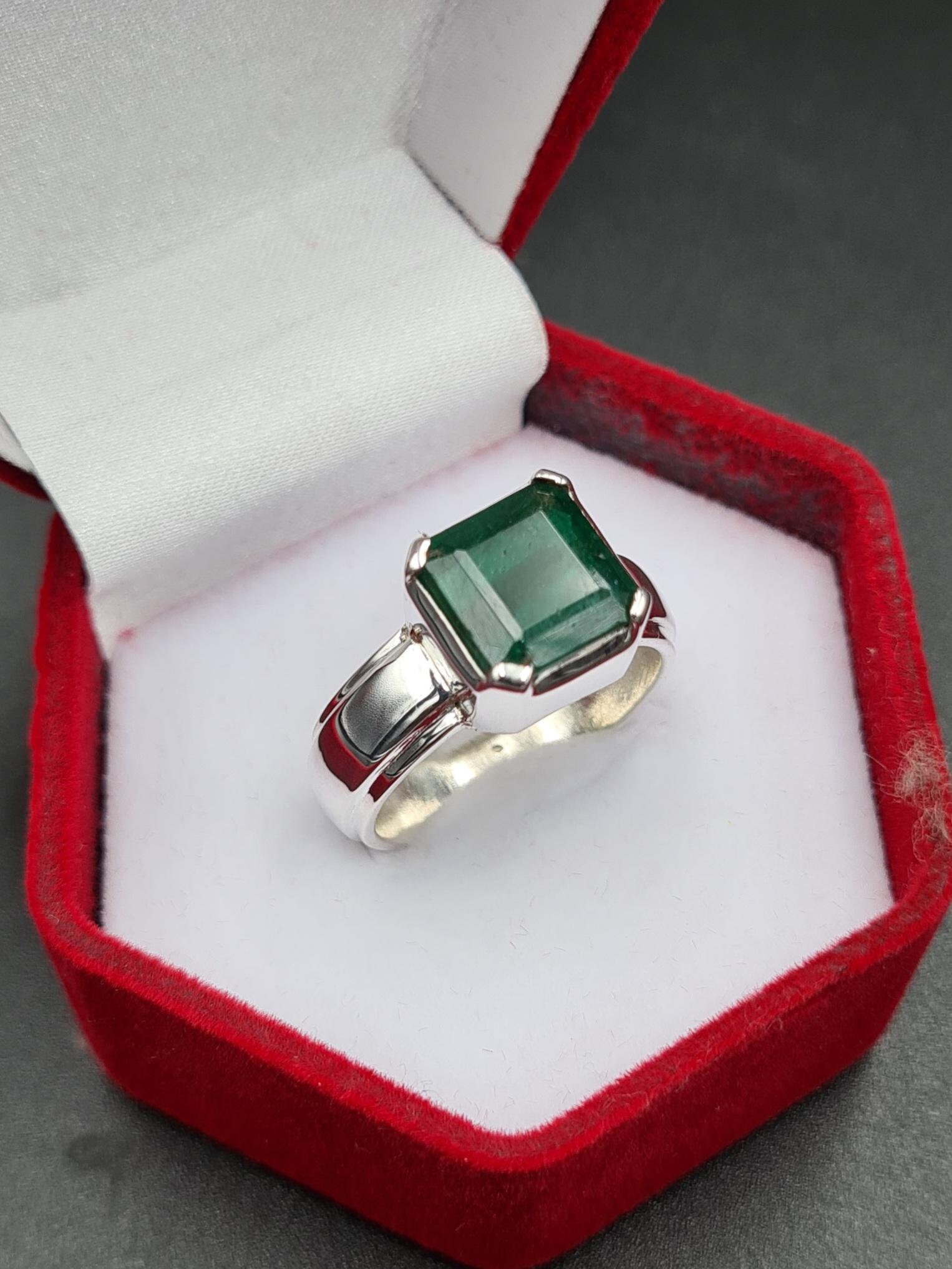 Silver Ring Panna Ratan Ka Price Buy Panna Ring Online In India India