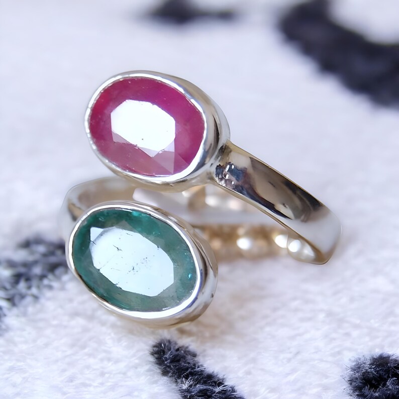 Ruby ring, Womens ruby ring, Silver ring, Ruby Gemstone ring, Engagement ring, Natural ruby ring, Anniversary gift for her, handmade ring