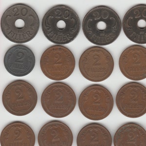 Hungary Fillér coin / Forint coin / Pengő coin / Korona coin / Krajcár Coin LOT You will find what you are looking for!
