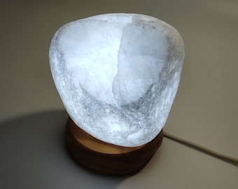 Real Stone Lamp /  Real Crystal Lamp - Snow White Stone That Lights Up PREMIUM PRODUCT - Broken Heart